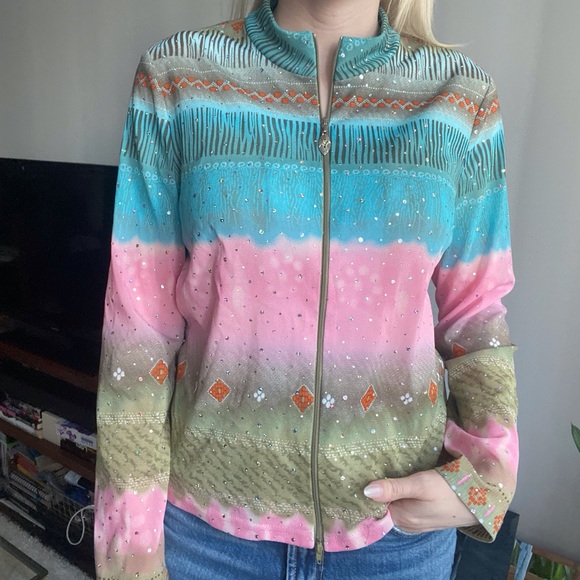 Vintage Joseph Ribkoff Bedazzled Jacket (M/L) - Picture 2 of 16